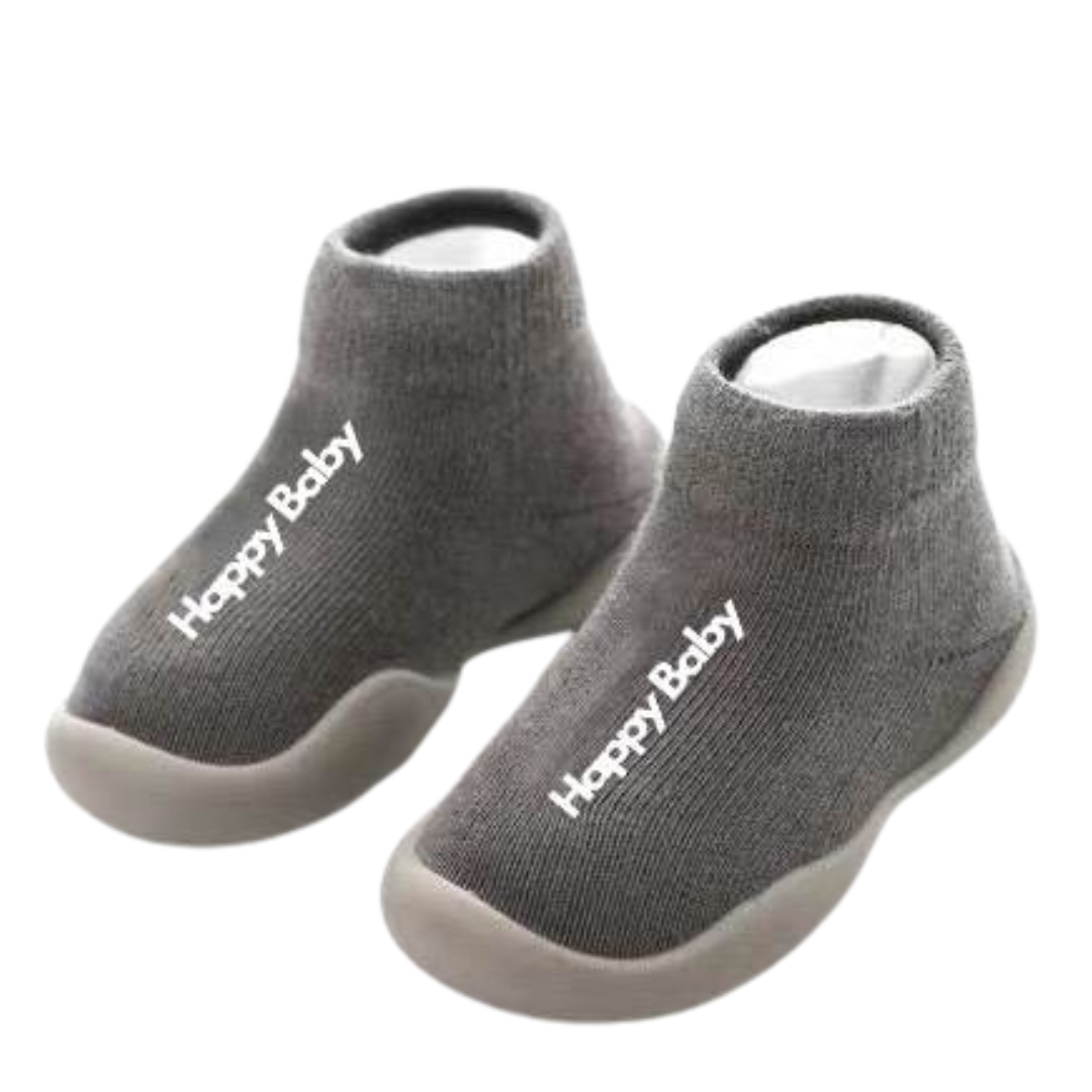 Gray Happy Baby Sock Shoe