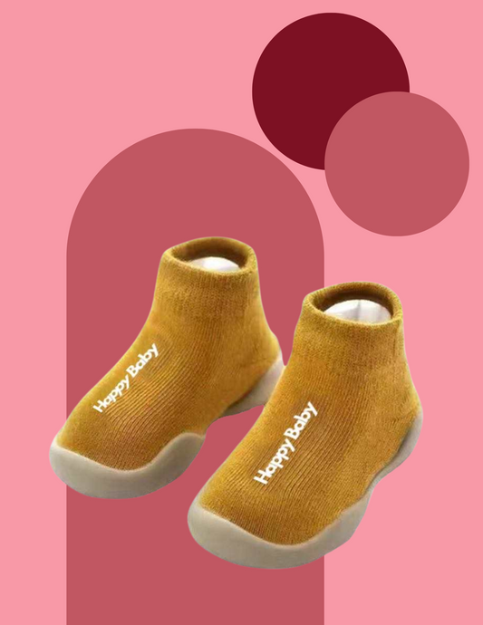 Yellow Happy Baby Sock Shoe